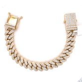 13.00 CT. Diamond Cuban Bracelet in Gold - 13.50mm - White Carat - USA & Canada
